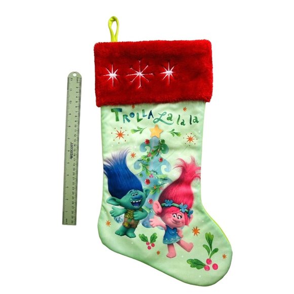 Trolls Christmas Stocking Poppy and Branch with Embroidery 19.5" - Picture 3 of 4